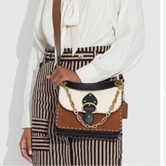 COACH Colorblock riveted Beat bag - Picture 8 of 15